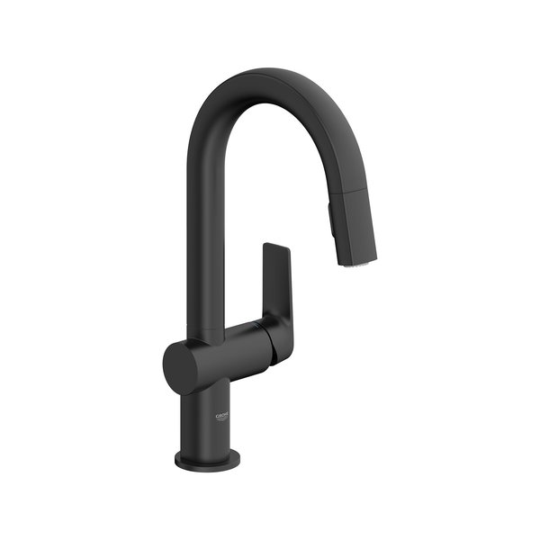 Grohe Single-Handle Pull Down Dual Spray Bar Faucet 1.75 Gpm, Black 303782430